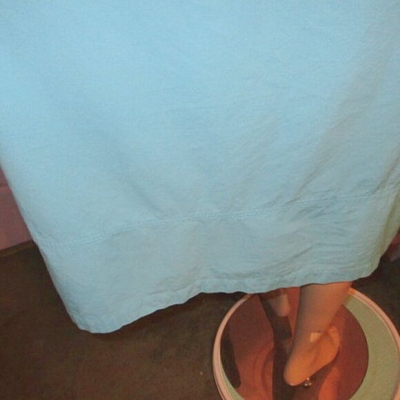 Vtg Jane Ashley Gauze Midi Dress Size 3X Embroidered Sequins Short Sleeves 90s - Picture 9 of 10